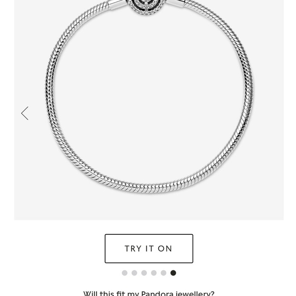 Pandora Moments Halo Snake Chain Bracelet 8.3 worn once - Picture 3 of 9